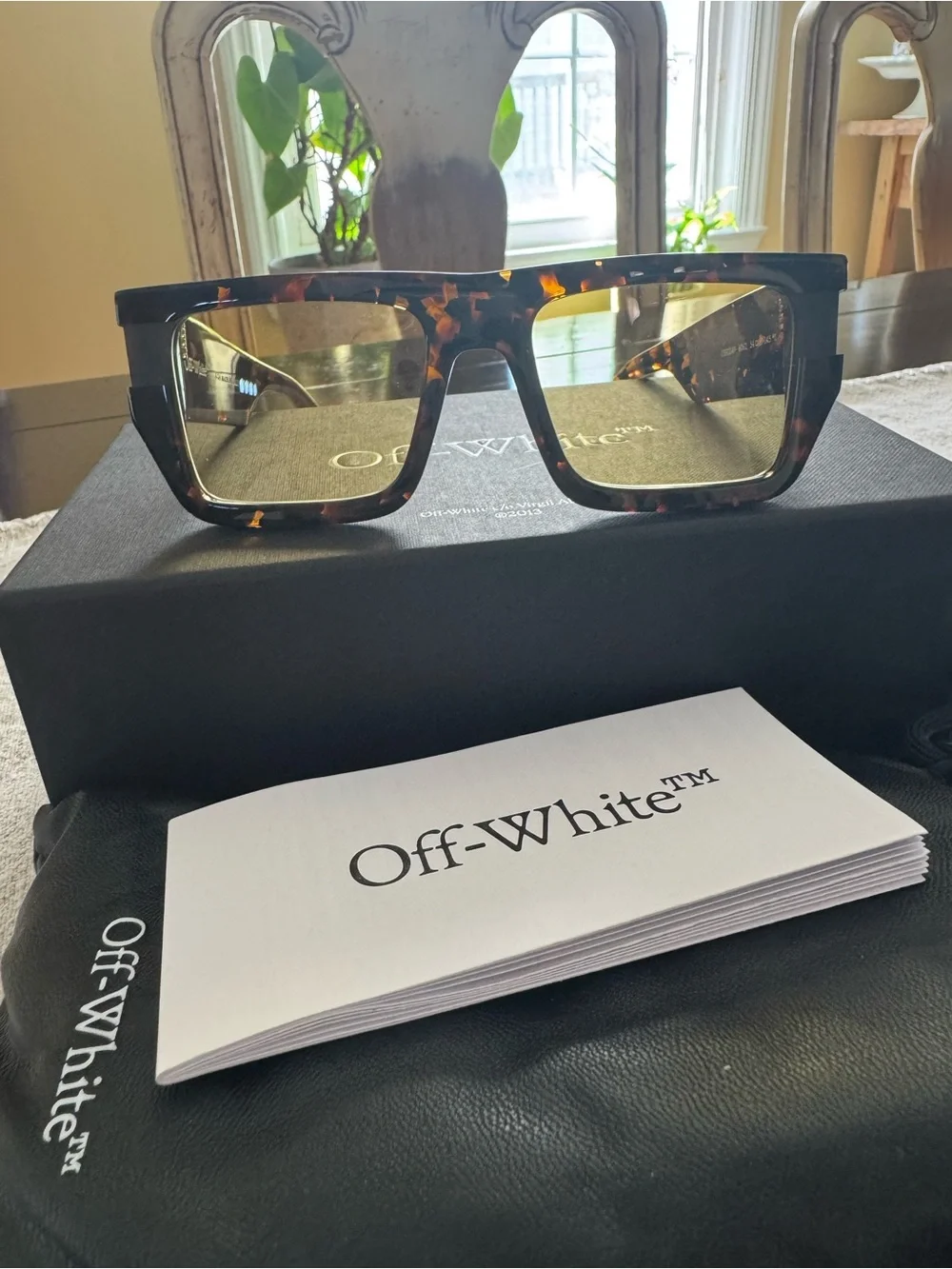 Off-White Chester Sunglasses in the Havana/Camel colorway
